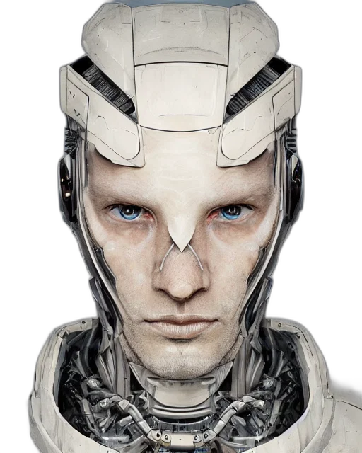 robot, face, mask, photorealistic transparent PNG cut-out