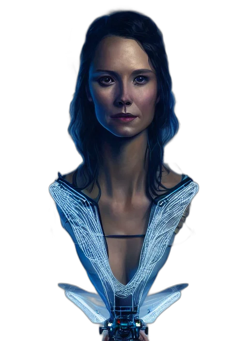 face, dress, jacket, robot transparent PNG cut-out