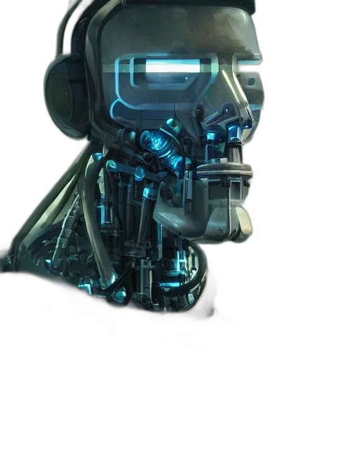 robot, mask, face, weapon transparent PNG cut-out