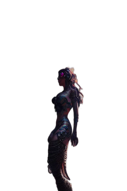 dress, creature, robot, crown transparent PNG cut-out