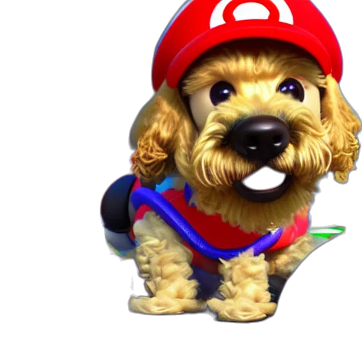 animal, staff, 3d render, pixel art transparent PNG cut-out
