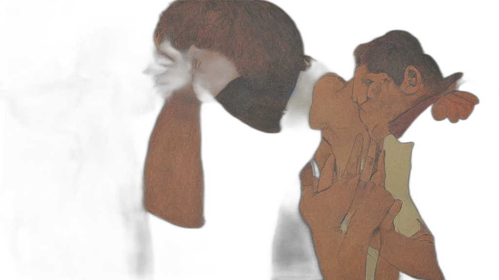 mask, face, hair, jacket transparent PNG cut-out