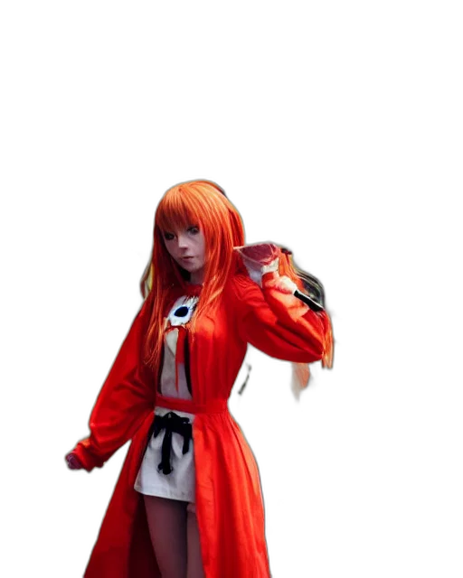 jacket, dress, staff, weapon transparent PNG cut-out