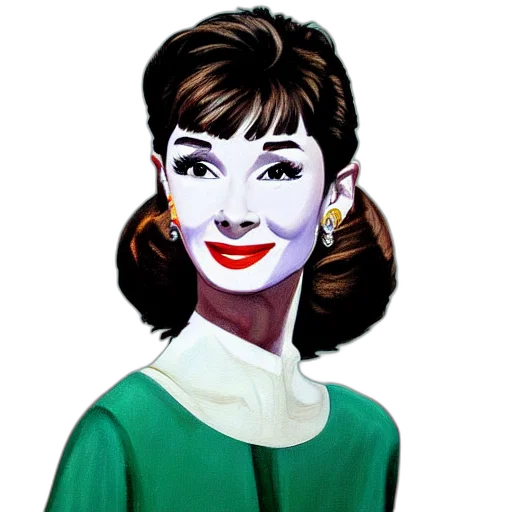 face, cartoon, photorealistic, oil painting transparent PNG cut-out