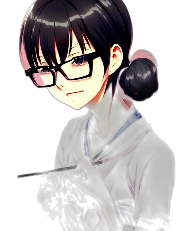 staff, anime, photorealistic, cartoon transparent PNG cut-out