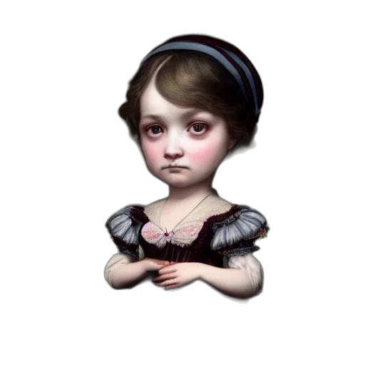 dress, face, jewelry, staff transparent PNG cut-out