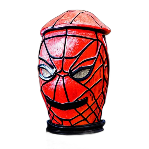 mask, 3d render, comic book art, closeup transparent PNG cut-out