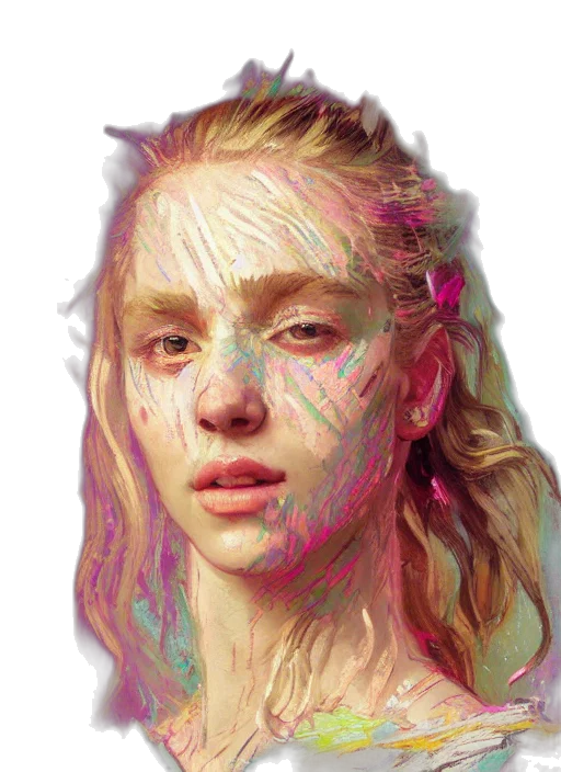 face, mask, hair, dragon transparent PNG cut-out