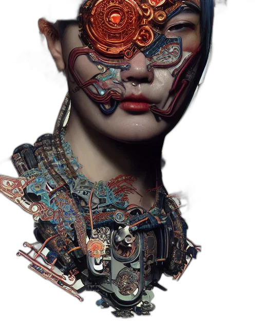 mask, robot, face, jewelry transparent PNG cut-out