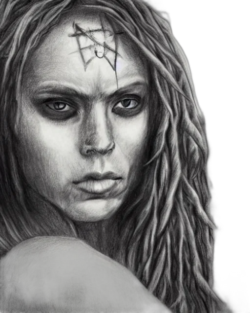 face, pencil sketch, photorealistic, fantasy art transparent PNG cut-out