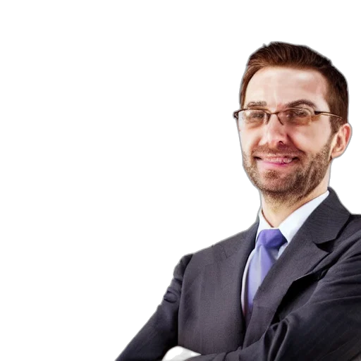 staff, face, jacket, hyperrealistic transparent PNG cut-out