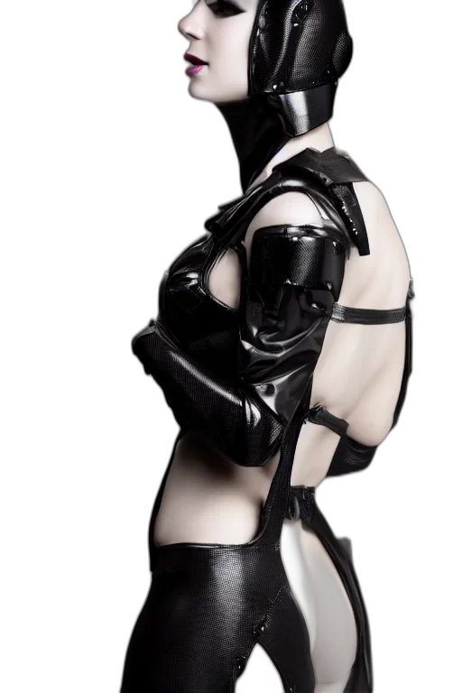 robot, dress, mask, cyberpunk transparent PNG cut-out