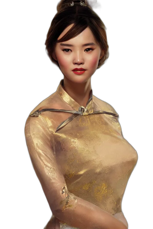 dress, jewelry, face, staff transparent PNG cut-out