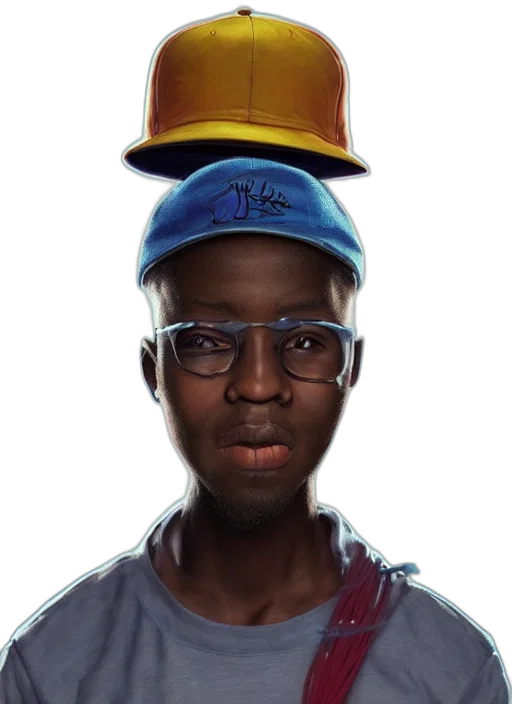 crown, hat, face, staff transparent PNG cut-out