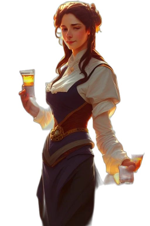 staff, dress, crown, fantasy art transparent PNG cut-out