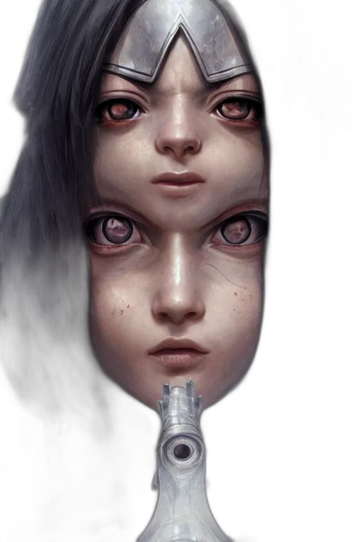 face, mask, robot, creature transparent PNG cut-out