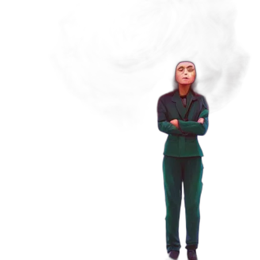 staff, jacket, face, mask transparent PNG cut-out