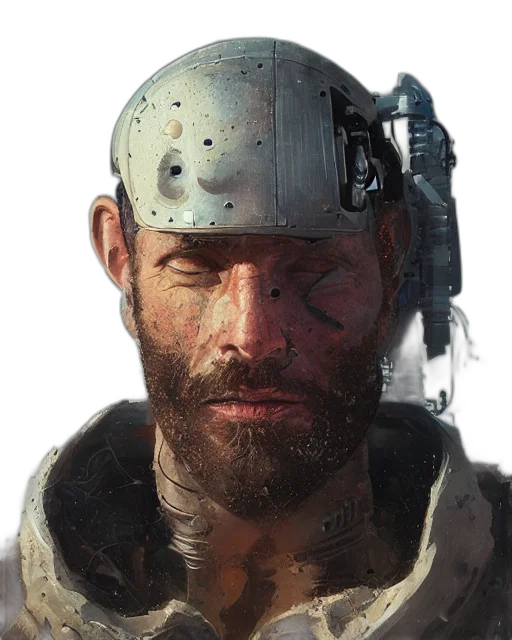 face, weapon, hat, staff transparent PNG cut-out
