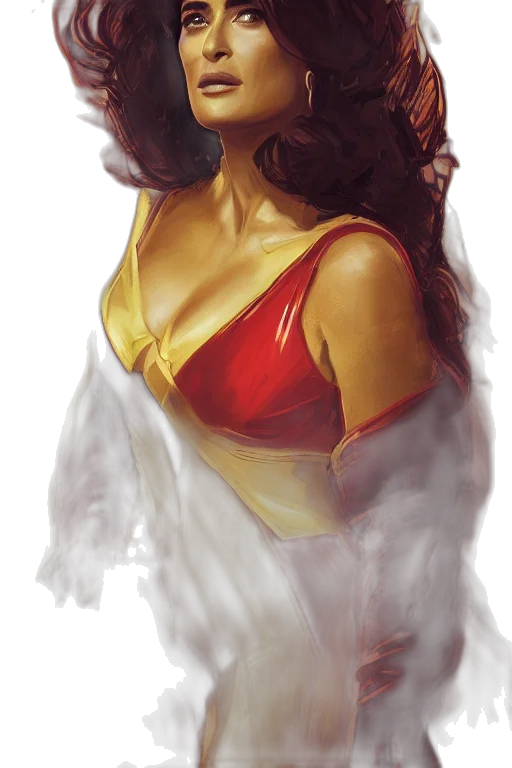 dress, mask, crown, comic book art transparent PNG cut-out