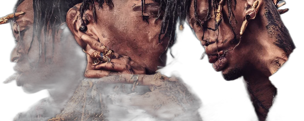 photorealistic, fire, travis, scott transparent PNG cut-out