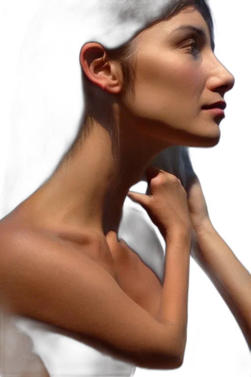 face, hair, jewelry, mask transparent PNG cut-out