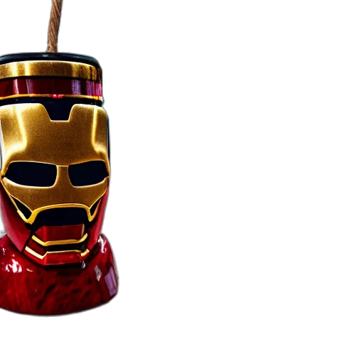 mask, crown, robot, 3d render transparent PNG cut-out