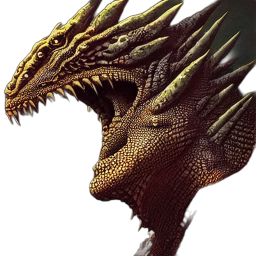 dragon, animal, creature, face transparent PNG cut-out