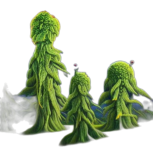 tree, creature, concept art, 3d render transparent PNG cut-out