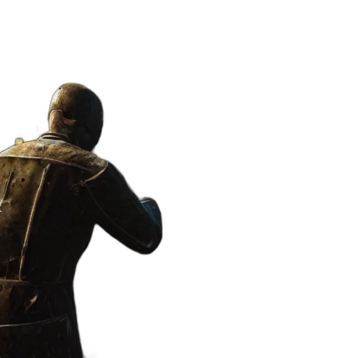 jacket, staff, weapon, robot transparent PNG cut-out