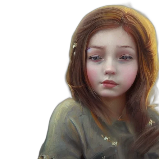 face, photorealistic, oil painting, concept art transparent PNG cut-out