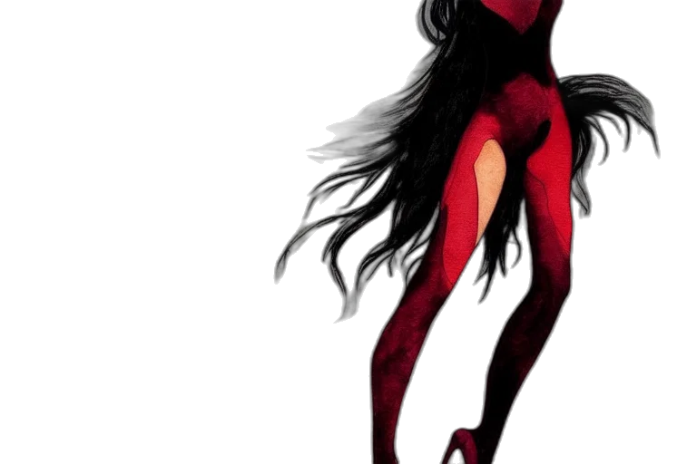 dress, creature, hair, mask transparent PNG cut-out