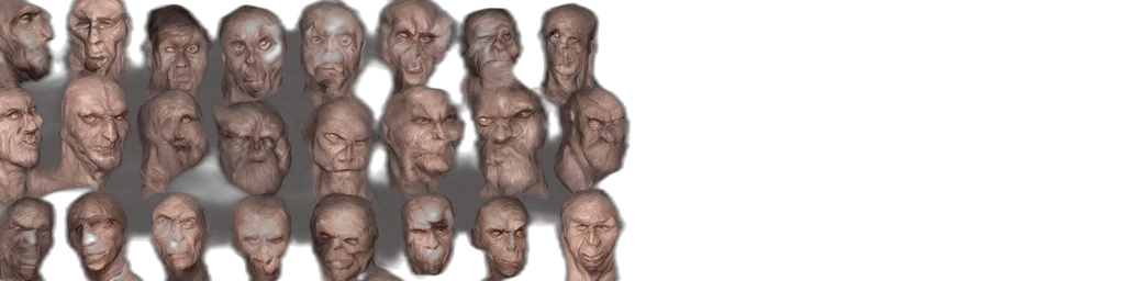mask, face, concept art, 3d render transparent PNG cut-out