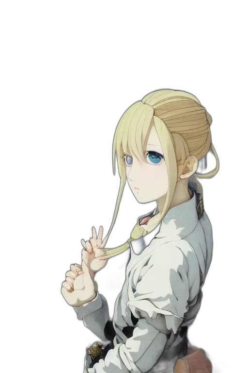 staff, weapon, hair, jacket transparent PNG cut-out