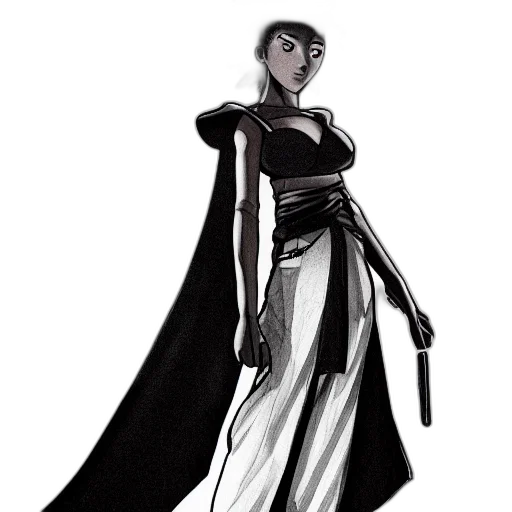dress, staff, concept art, comic book art transparent PNG cut-out