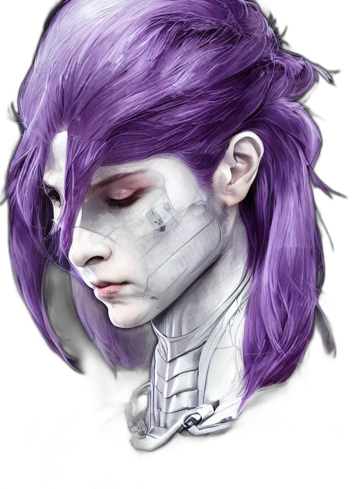 mask, face, robot, hair transparent PNG cut-out