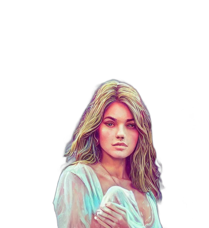 dress, face, jacket, hair transparent PNG cut-out