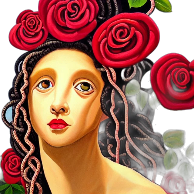 flower, face, crown, jewelry transparent PNG cut-out