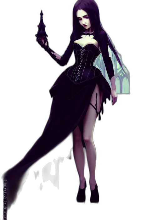 dress, staff, concept art, fantasy art transparent PNG cut-out