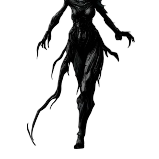 creature, dress, staff, mask transparent PNG cut-out