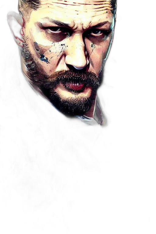 face, mask, comic book art, photorealistic transparent PNG cut-out