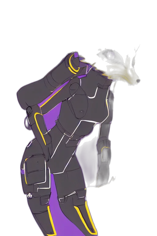 robot, jacket, dragon, weapon transparent PNG cut-out
