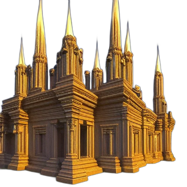crown, building, furniture, 3d render transparent PNG cut-out