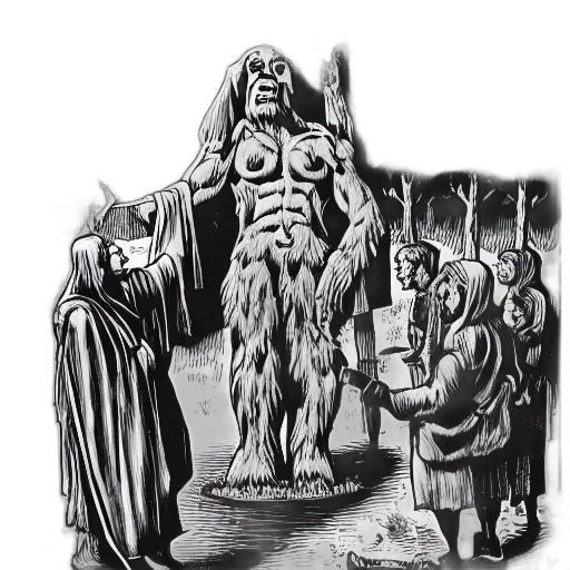 creature, staff, concept art, comic book art transparent PNG cut-out