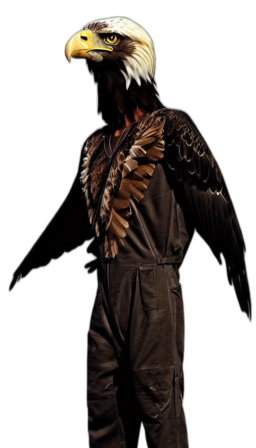 jacket, staff, animal, creature transparent PNG cut-out