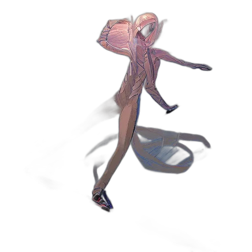 creature, jacket, staff, robot transparent PNG cut-out