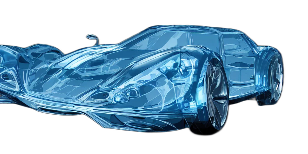 car, concept art, 3d render, photorealistic transparent PNG cut-out