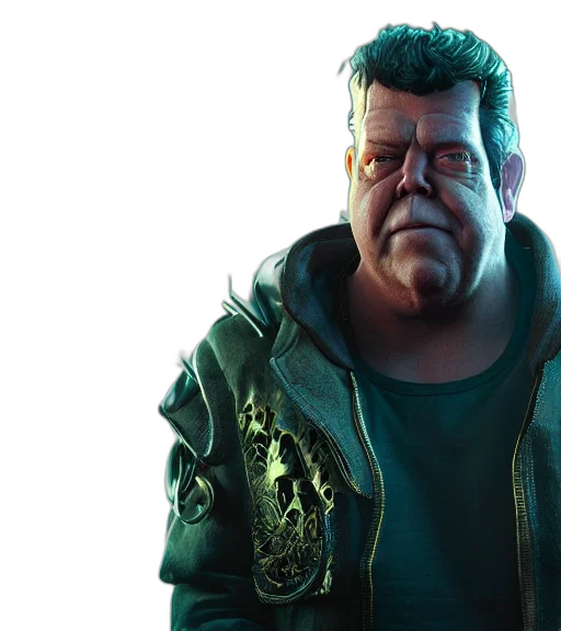 jacket, face, staff, concept art transparent PNG cut-out