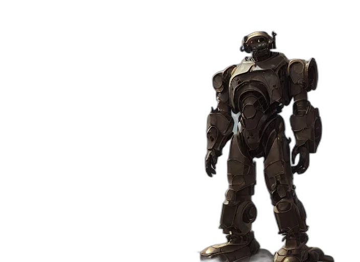 robot, concept art, 3d render, highly transparent PNG cut-out