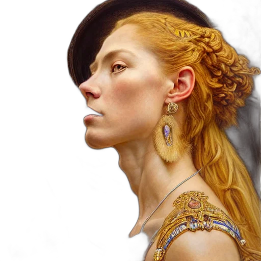 jewelry, crown, face, fantasy art transparent PNG cut-out