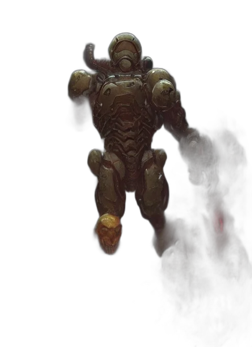 robot, creature, weapon, staff transparent PNG cut-out